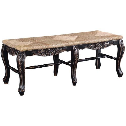 French Country Bench French Seating Rattan Hand Woven