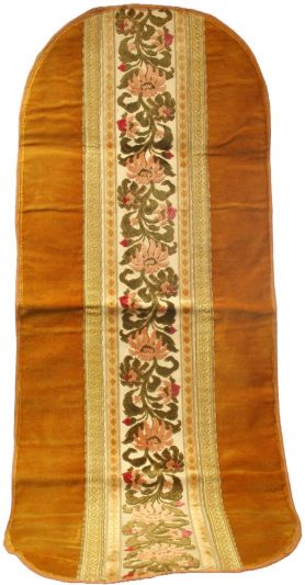 1950 Table Linen Gold Decorative Velvet/Velour Oblong 15A-9-0