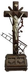 Antique Crucifix Cross Religious Skull and Crossbones Crown of Thorns Spear
