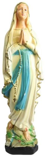 Vintage Sculpture Religious Our Lady Notre Dame Madonna Mary of Lourdes Sky