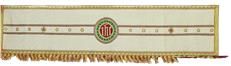 Antique Altar Cloth Religious Off-White Silk Needlepoint