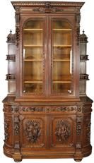 Antique Sideboard, Hunters Cabinet, Carved Renaissance Buffet, Oak