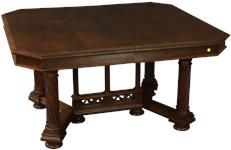 Antique Dining Table Gothic Walnut