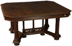 Antique Dining Table Gothic Walnut