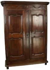 Armoire Antique French Provincial Very Old 1790 Oak Wood Peg Construction Heart