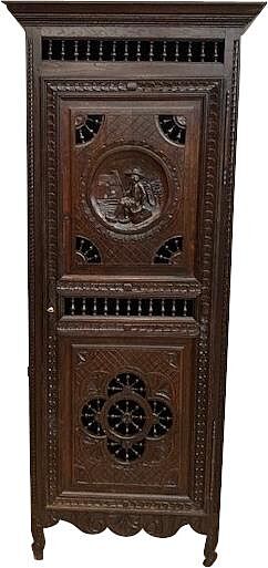 Antique French Brittany Cabinet - Chestnut 1890