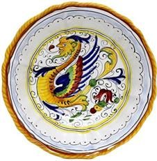 Cereal Bowl RAFFAELLESCO DELUXE Deruta Majolica Dragon Ceramic