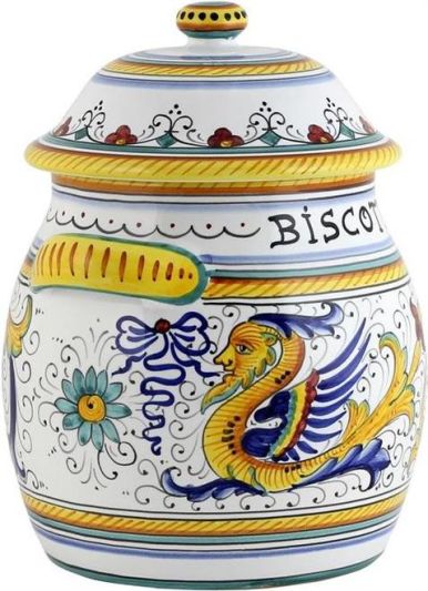 Biscotti Jar Vase RAFFAELLESCO Deruta Majolica Ceramic