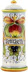 Spaghetti Canister FRUTTA Ceramic Hand-Painted Painted