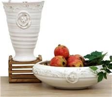 Bowl SCAVO RIGATA Fully Glazed Heavily Distressed Ceramic Hand-Finished