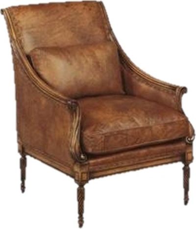 Accent Accent Chair Chair Traditional Traditional Wood Leather Wood MK-142