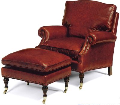 Accent Chair Occasional Library Side Oxblood Red Fiber Back Fill Leather Plush