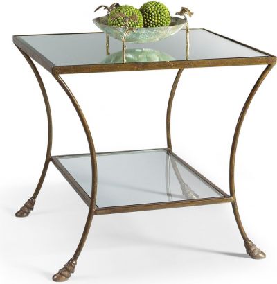 Accent Table KENDAL Traditional Antique Silver