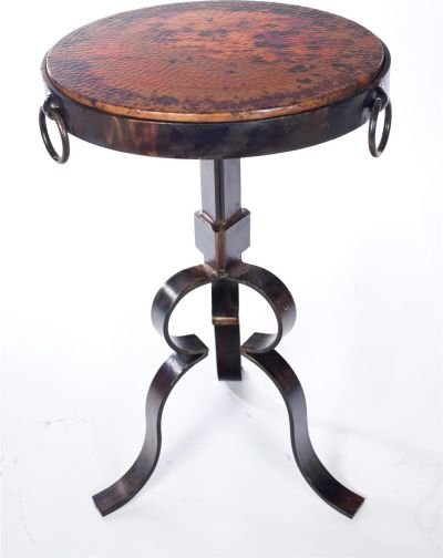 Accent Table Round Copper Iron