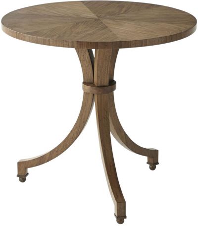 Accent Table THEODORE ALEXANDER NODA 20th C European Hewn Hazel Walnut Bra