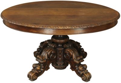 Antique Dining Table Hunting Renaissance Oak