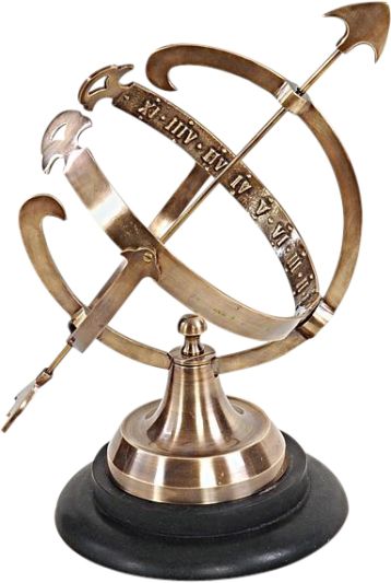 Armillary 2-Tone Antique Dark Multi-Tone Brass Felt Lining