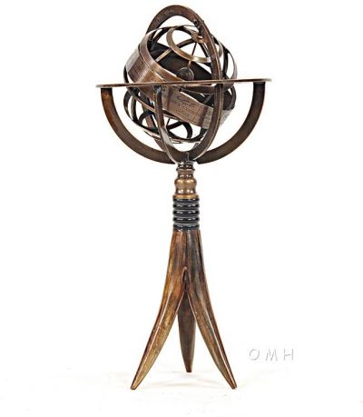 Armillary 4 Brackets Bracket Brass Buffalo Horn Bronze