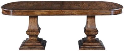 Pastry Table Dining Tuscan Italian Extending Oval Top Butterfly Leaf Rustic Wood