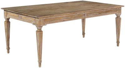 Dining Table Swedish Rectangular Beachwood Finish Solid Wood