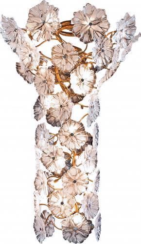 Chandelier Antique Bronze White Hand-Blown Glass Iron