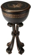 Jewelry Stand Distressed Contessa Black Gold Poplar Resin Hand-Carved Car