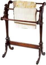 Towel Hanger Bar Plantation Cherry Distressed Resin Rubberwood