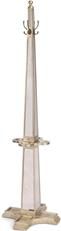 Coat Rack Stand Double Hooks Tapered Tapering Champagne Antique Brass
