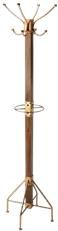 Coat Rack Stand Contemporary 2-Tier Tiered Distressed Antique Gold Iron Ma