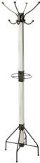 Coat Rack Stand Contemporary 2-Tier Tiered Distressed White Iron Mango