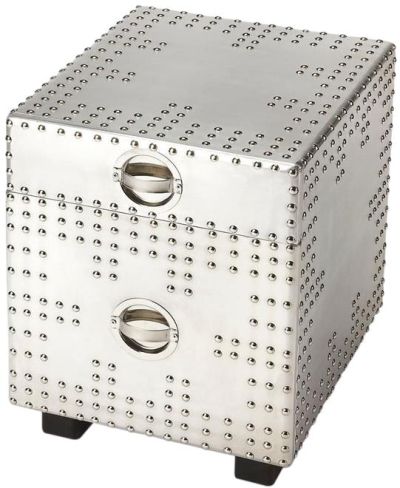 File Cabinet Industrial Distressed Polished Stainless Steel Aluminum Mango