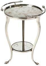 End Table Side Art Nouveau Antiqued Distressed Modern Expressions Aluminum