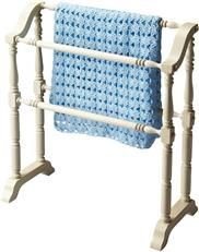 Towel Hanger Bar Cottage White Distressed Poplar