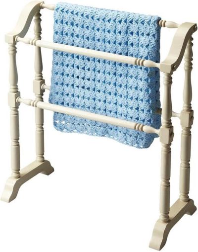 Towel Hanger Bar Cottage White Distressed Poplar