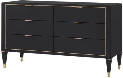 Commode Chest of Drawers BUNGALOW 5 HUNTER Neo-Classical Large Antique Brass