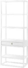 Etagere Shelves BUNGALOW 5 NEWPORT Americana Ring Pull Brass Stained Drawer