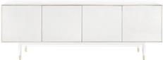 Sideboard BUNGALOW 5 RAYMOND Minimalist Brass Accents White Lacquer Stained