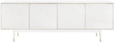 Sideboard BUNGALOW 5 RAYMOND Minimalist Brass Accents White Lacquer Stained