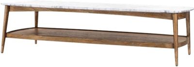 Coffee Table Cocktail BUNGALOW 5 SURFBOARD Rustic Elongated Angled Tapered Legs