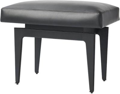 Stool BUNGALOW 5 WINSTON Backless Leather Cushion Leather-Wrapped Legs