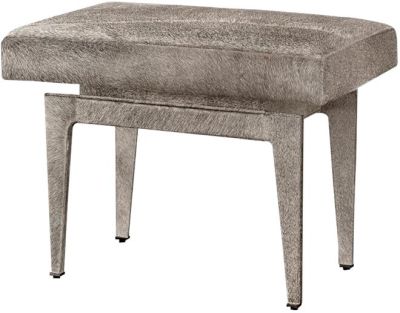 Stool BUNGALOW 5 WINSTON Modern Contemporary Backless Angled Legs Hair On Hide