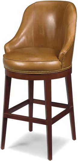 Bar Stool Traditional Traditional Wood Leather Wood Leather MK-7