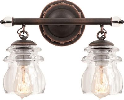 Bath Fixture Vanity Light KALCO BRIERFIELD Transitional 2-Light Antique Copper