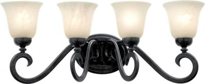 Bath Fixture Vanity Light KALCO SANTA BARBARA Gothic 4-Light White Alabaster