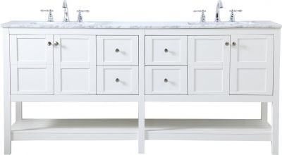 Bathroom Vanity Sink Traditional Antique Double Brushed Nickel White Silver