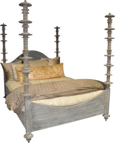 Bed FERRET Queen Weathered Mahogany Bedding Not Included