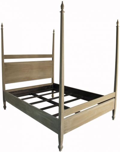 Bed VENICE King Weathered Mahogany
