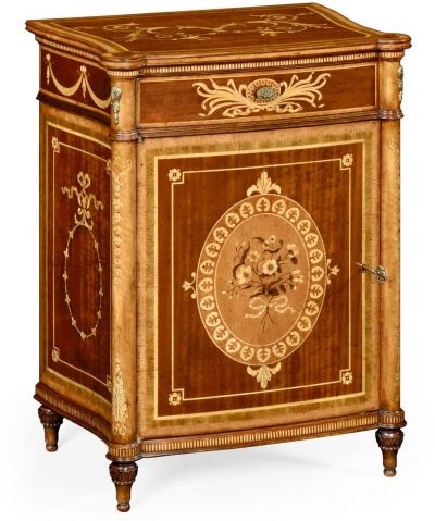 Bedside Cabinet Nightstand JONATHAN CHARLES MAPLES 19th C Rich Mahogany Wood