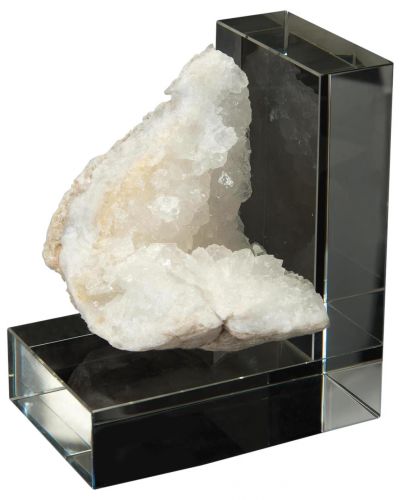 Bookends Bookend JOHN-RICHARD Left Natural White Quartz Crystal Lead-F