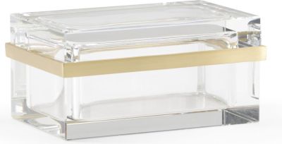 Box Rectangular Brass Crystal